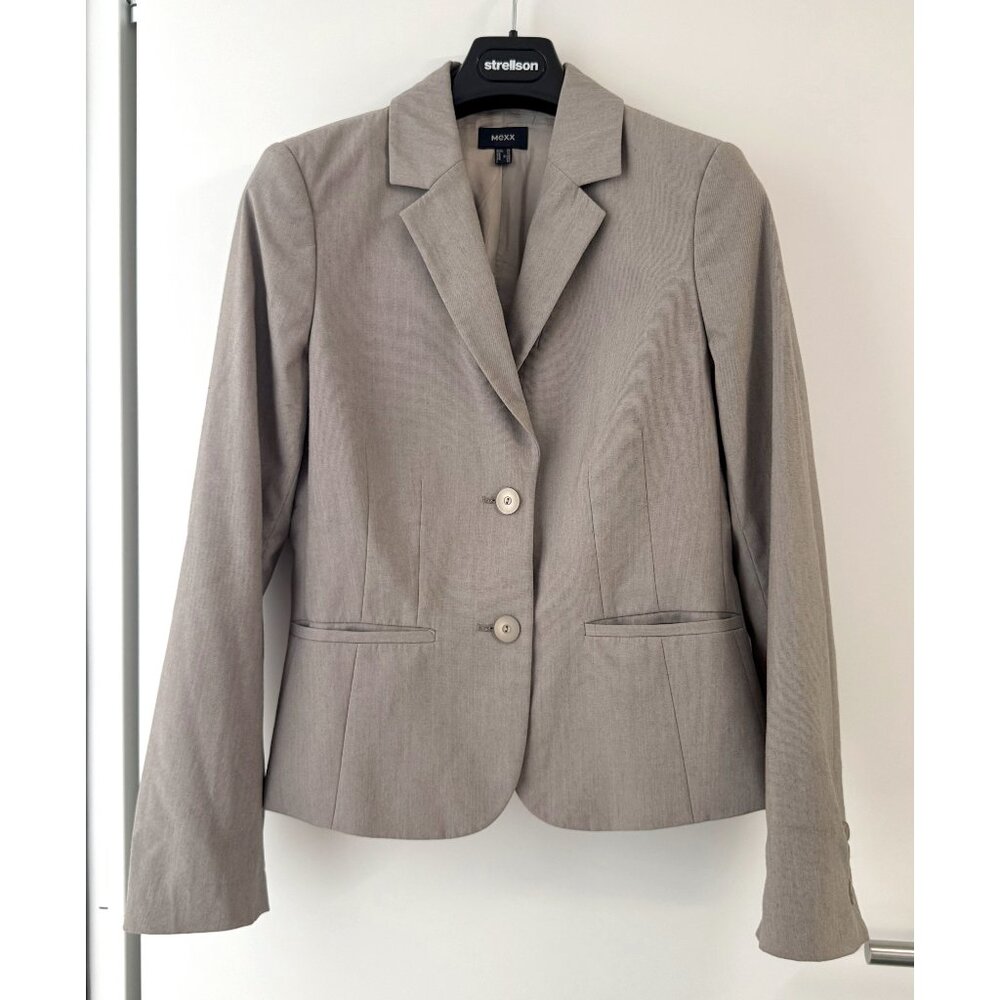 Mexx Blazer, M EU 38 beige / grey, elegant and business